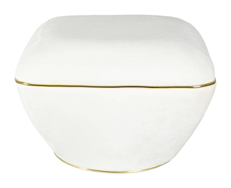 360 Living Hocker Contessa 100 elfenbein gold B/H/T: ca. 60x42,5x60 cm