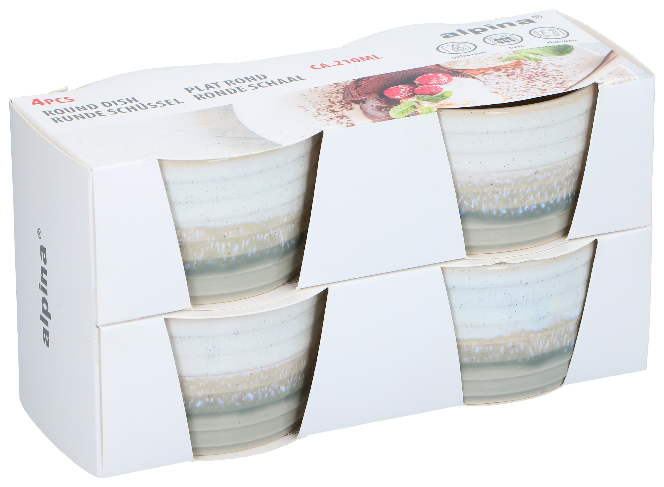 Schale mehrfarbig Steinzeug 4 tlg.