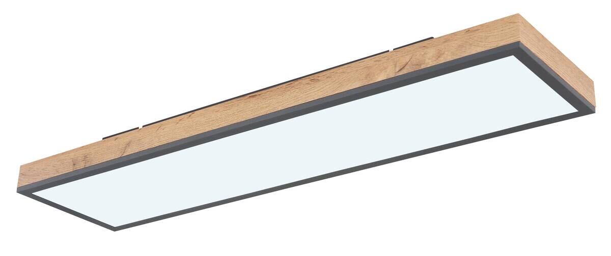 GLOBO LED-Deckenleuchte Graphit MDF Aluminium Acryl B/H/L: ca. 20x7,8x80 cm 1 Brennstellen