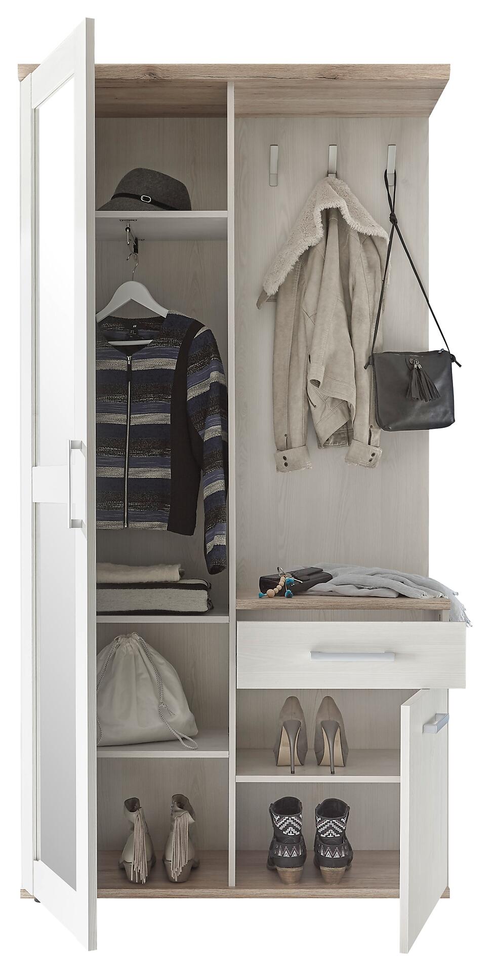 Garderobe Romance San-Remo Nachbildung Sibiu Lärche Nachbildung B/H/T: ca. 100x195x38 cm