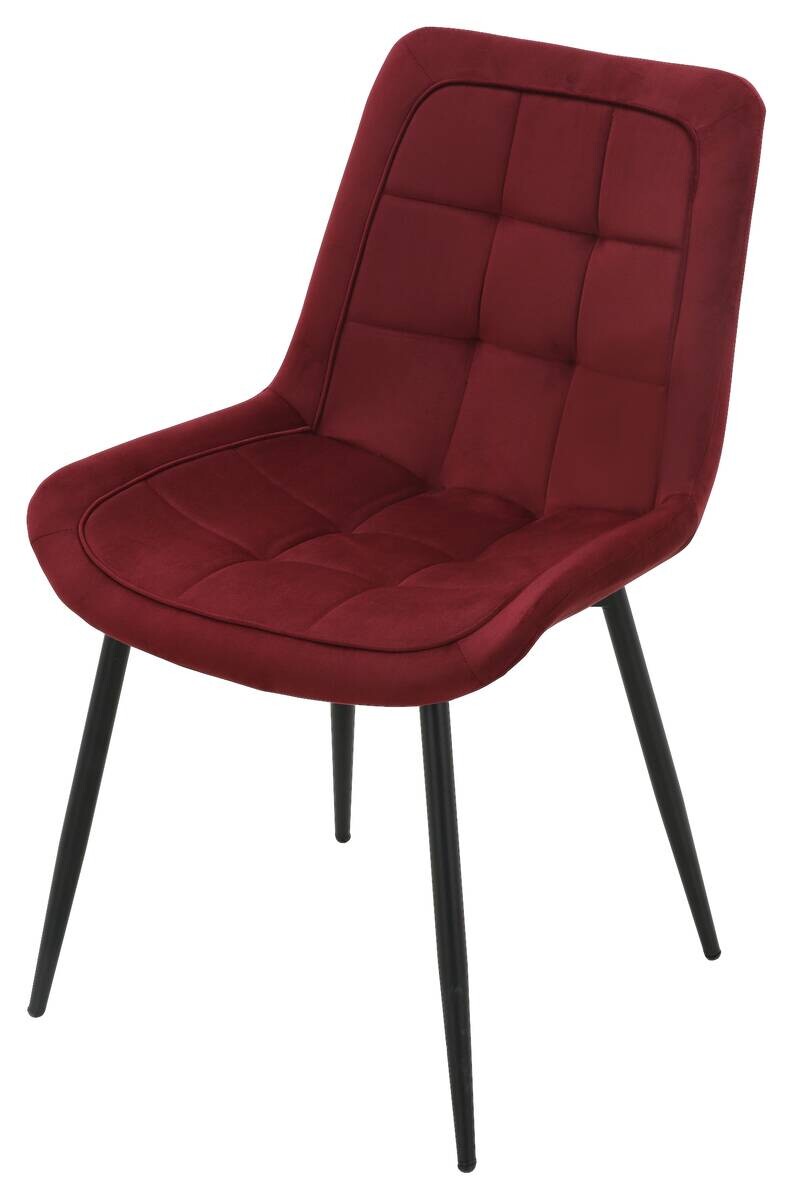 Stuhl KIRA bordeaux Samtoptik B/H/T: ca. 59,5x82,5x49 cm