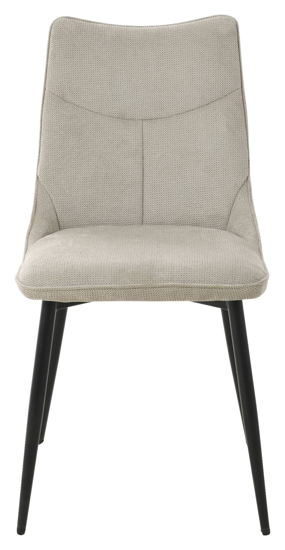 Stuhl CARLO 2er-Set. taupe Webstoff B/H/T: ca. 59x88x47 cm