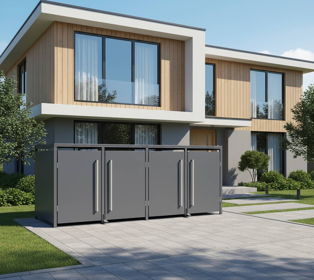 Westmann Mülltonnenbox Pedura anthrazit B/H/L: ca. 265x116x80 cm