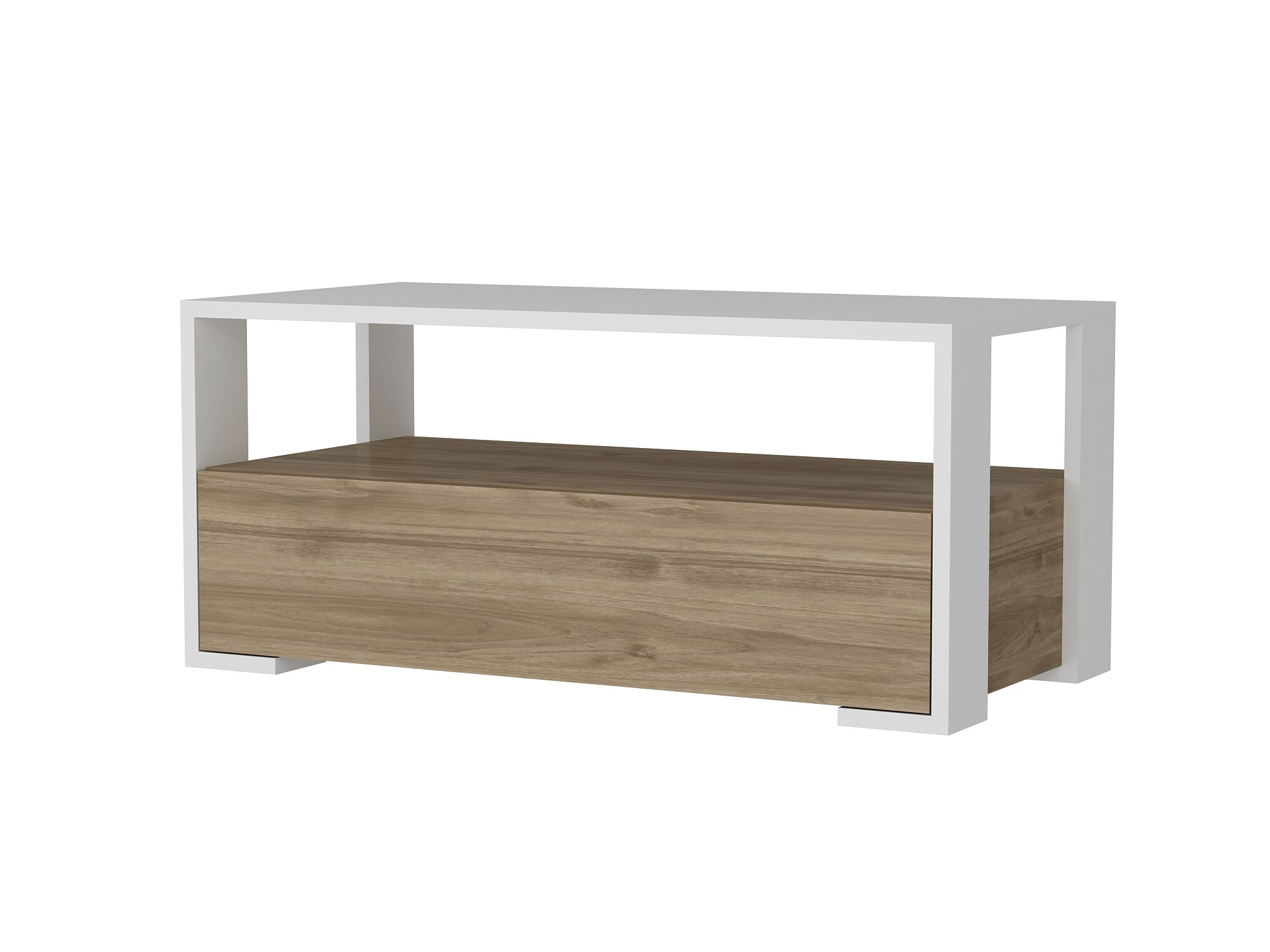 Couchtisch Balina weiß walnuss Nachbildung B/H/T: ca. 90x40x45 cm