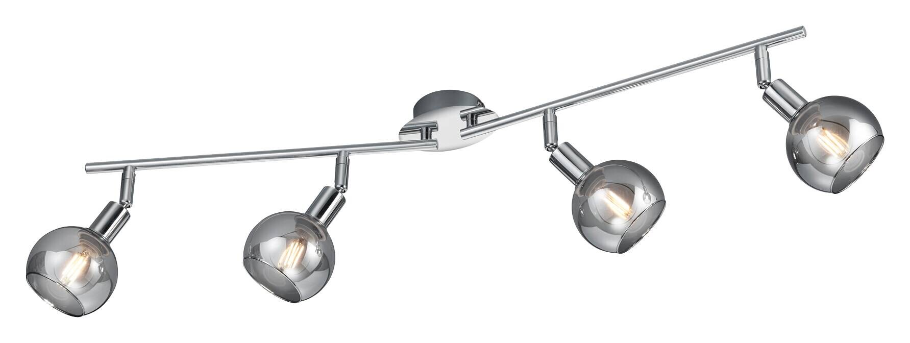 Spot Chrom Metall B/H/T: ca. 85x21x9 cm E14 4 Brennstellen