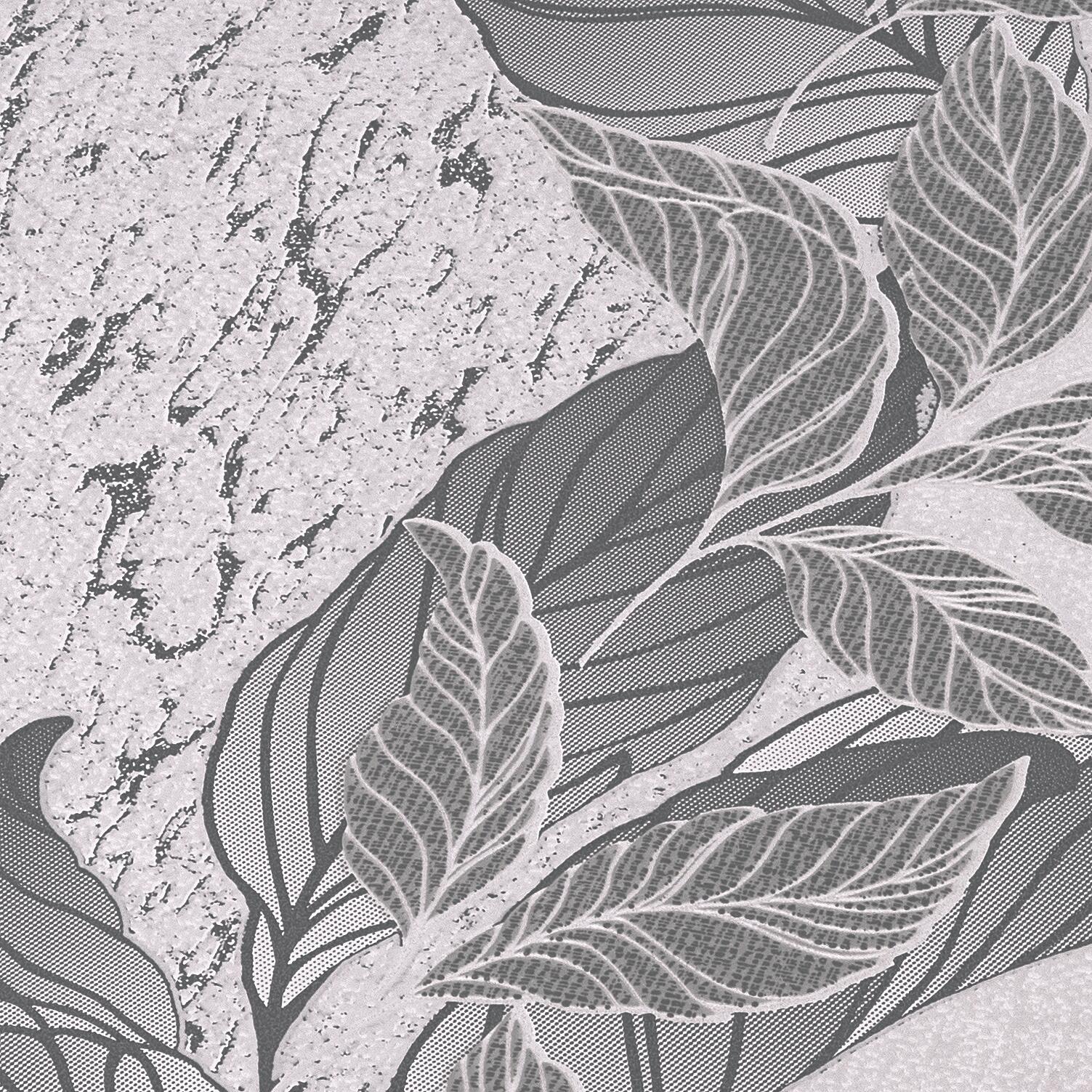 Vliestapete Floral grau B/L: ca. 53x1005 cm