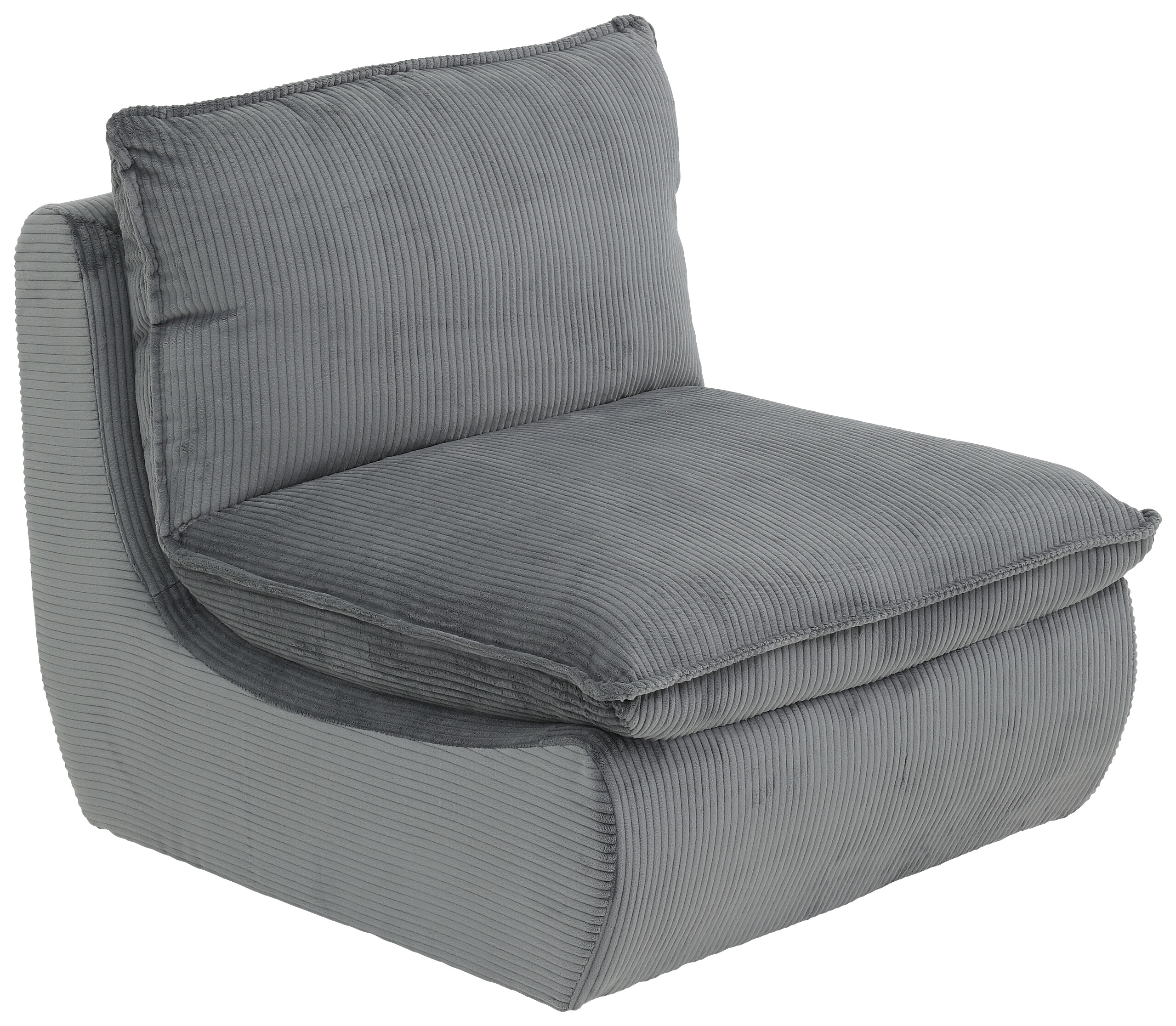 Sessel Rhodos dunkelgrau Microfaser B/H/T: ca. 74x77x87 cm