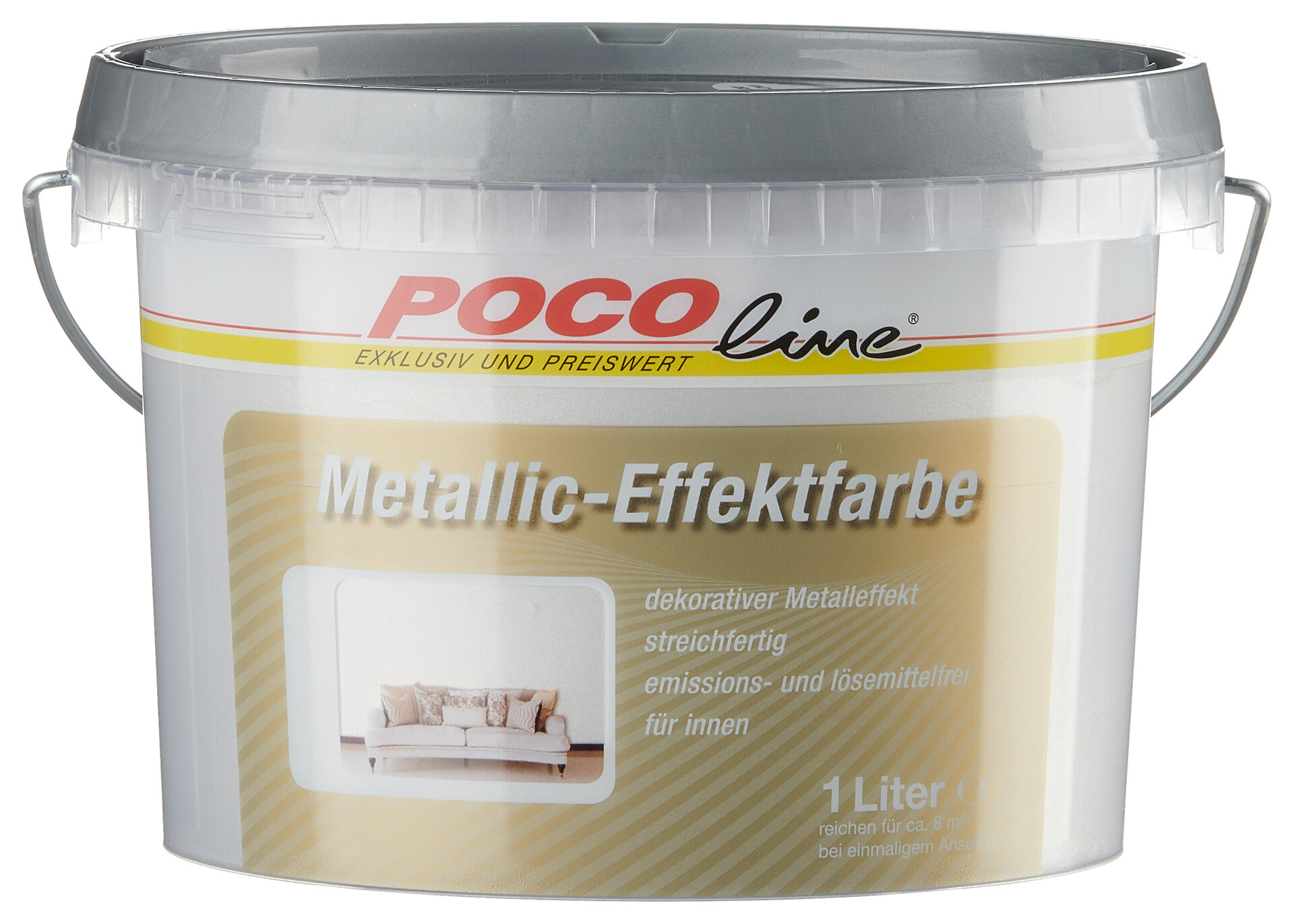 POCOline Effekt-Farbe silber ca. 1 l