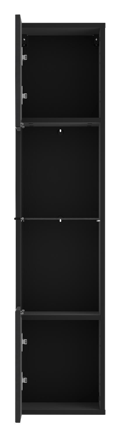 Vitrine Otis schwarz Hochglanz B/H/T: ca. 30x130x35 cm