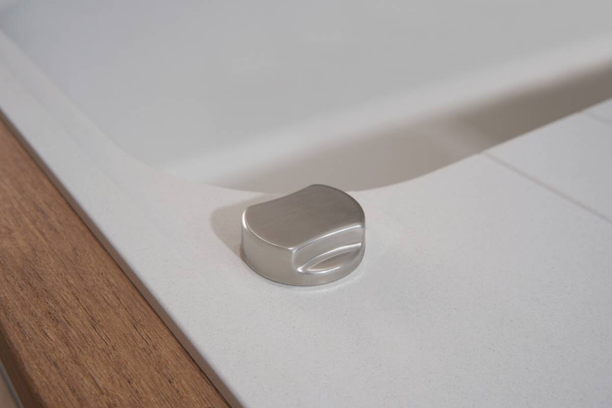 Respekta Einbauspüle Orlando 86 x 50 W weiß Granitverbundmaterial B/H/T: ca. 86x20,9x50 cm