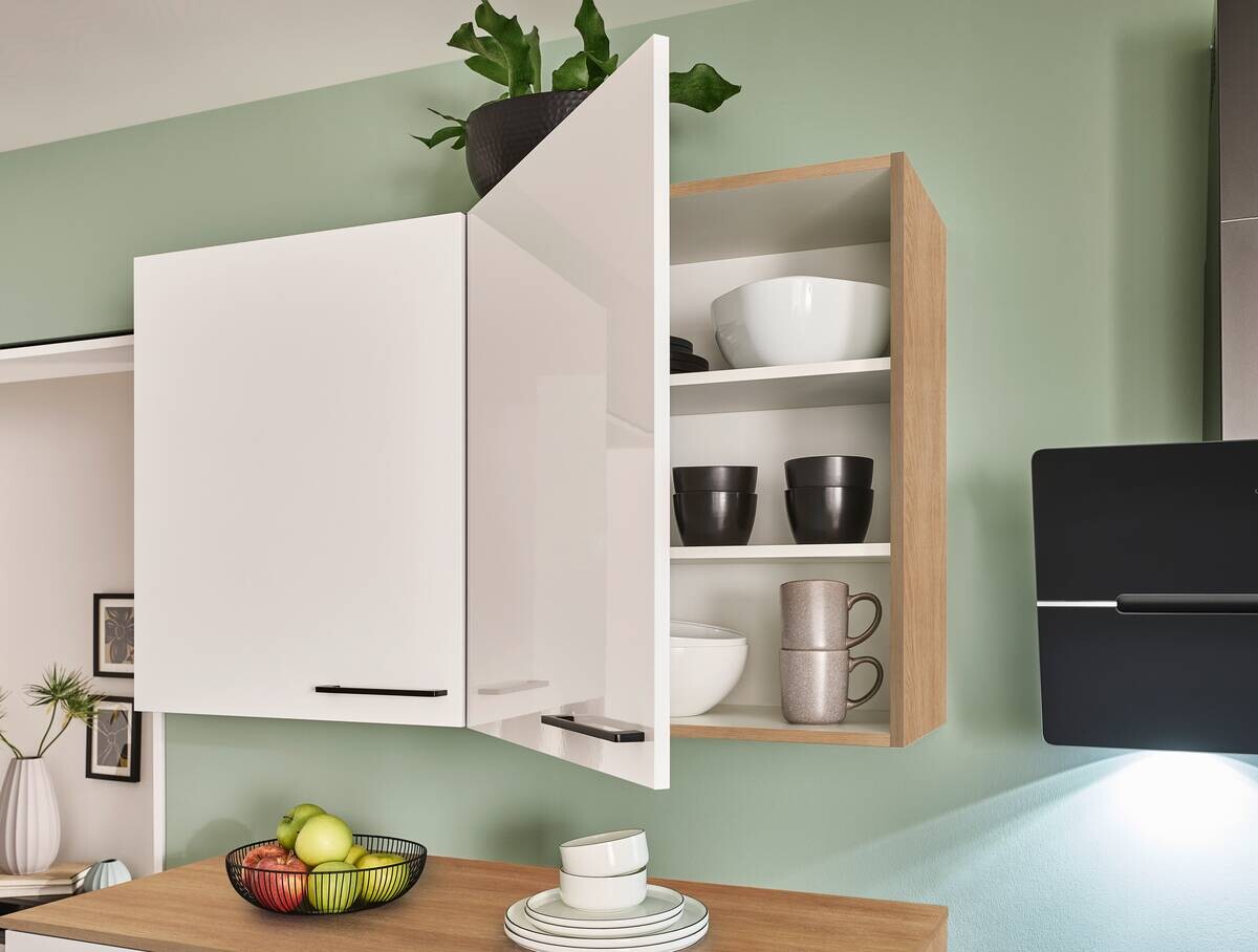 pino Winkelküche PN215 Magnolienweiß Hochglanz B/H/T: ca. 275x220x175 cm