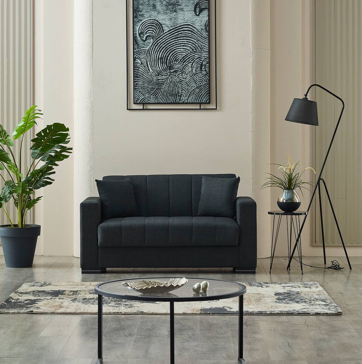 Sofa 3-2-1 Jerry anthrazit Microfaser