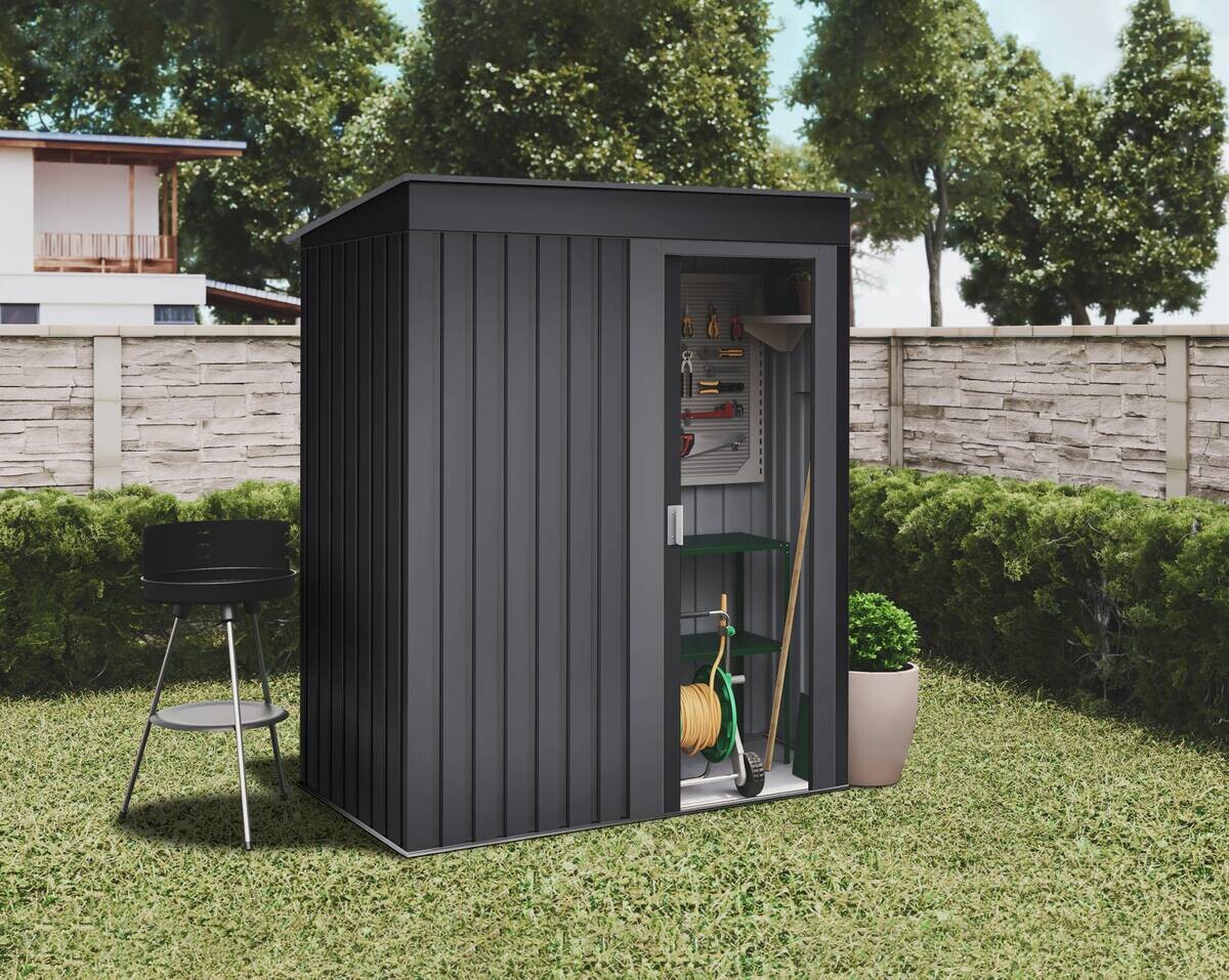 HOGGAR Gerätehaus Hede anthrazit B/H/L: ca. 162x181x86 cm