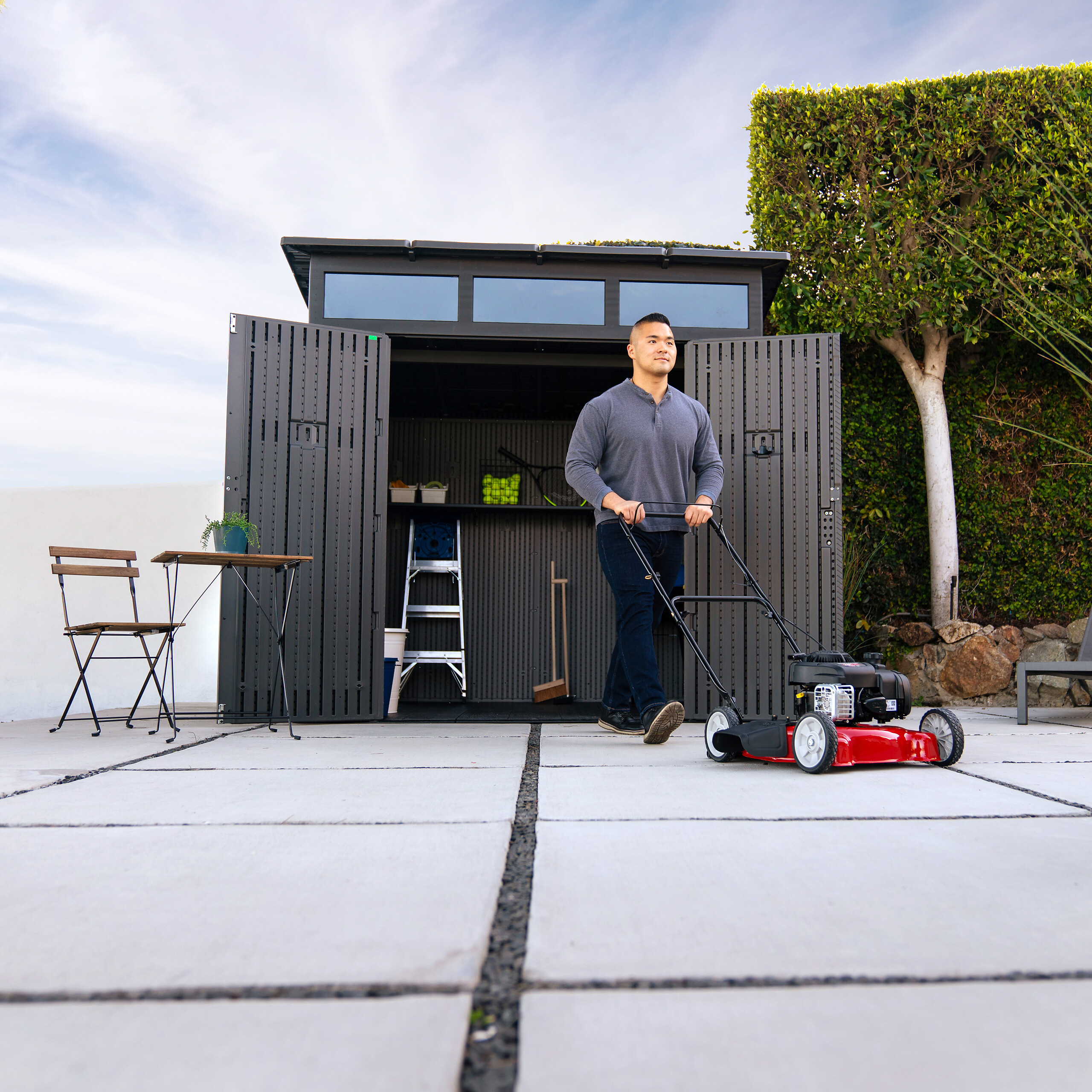 Lifetime Gartenhaus Merkur grau B/H/L: ca. 254x237x254 cm