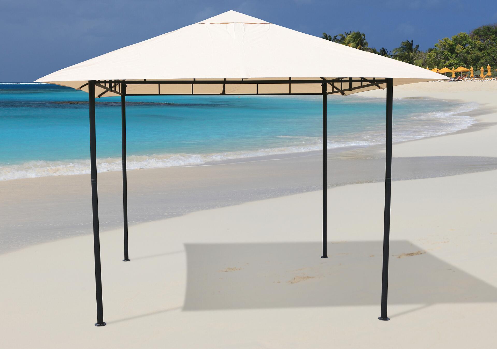 Grasekamp Pavillon Amalfi Flex beige Stahl B/H/L: ca. 300x253x300 cm