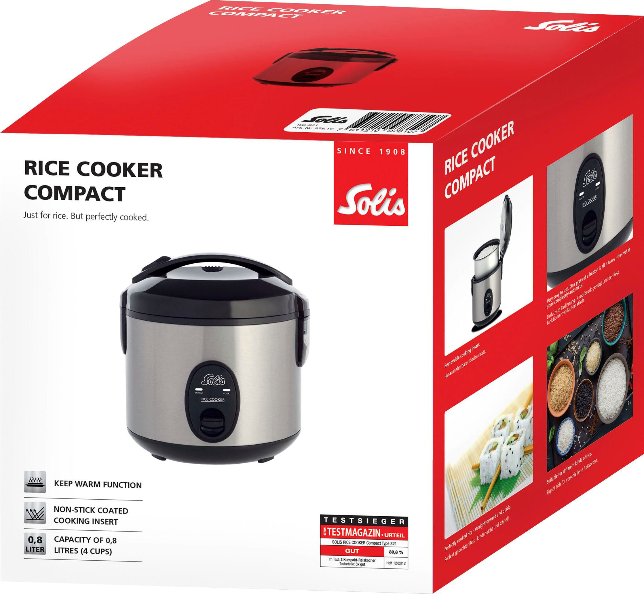 Solis Reiskocher schwarz Edelstahl