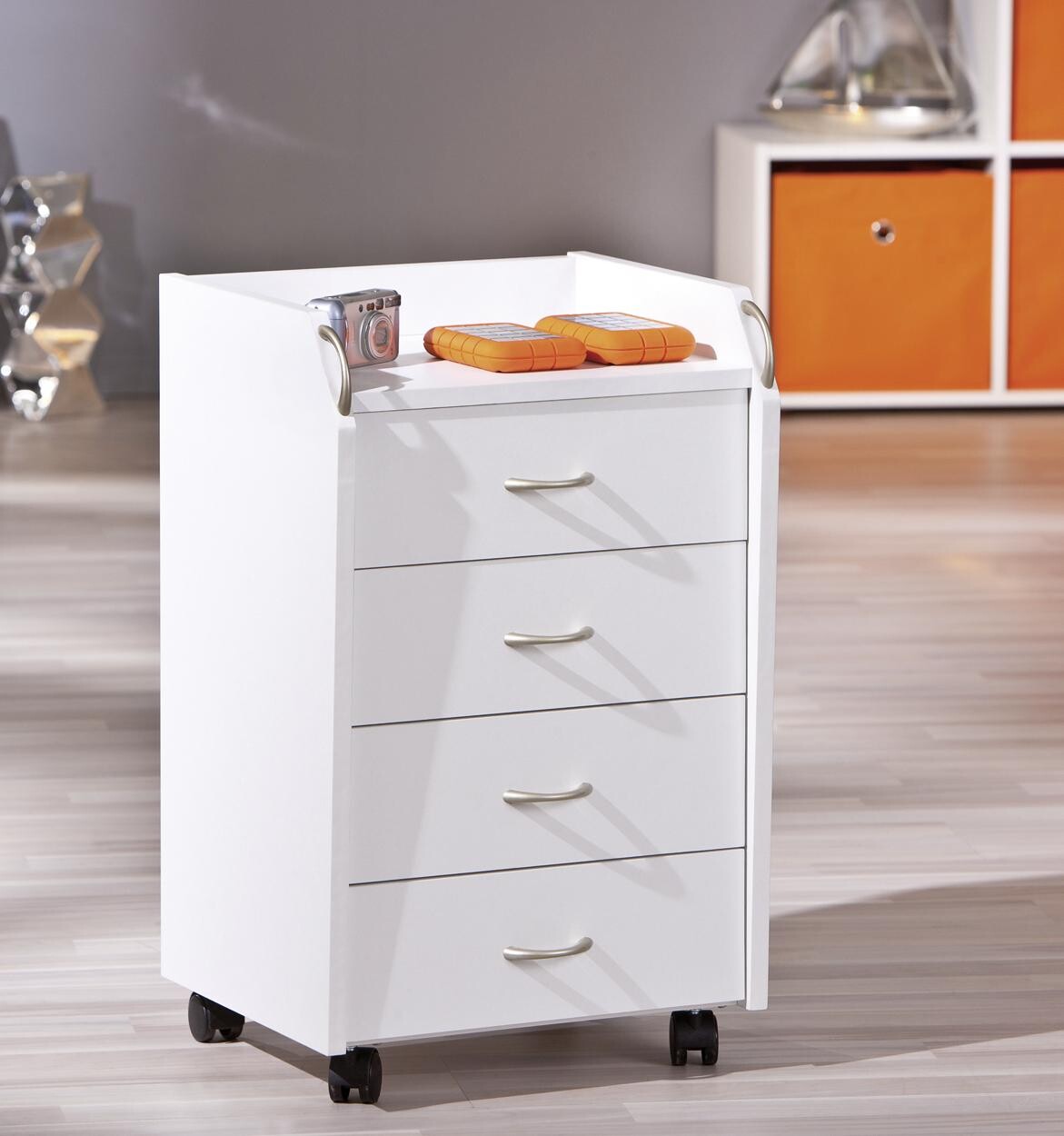 Rollcontainer Pronti weiß B/H/T: ca. 40x65x36 cm