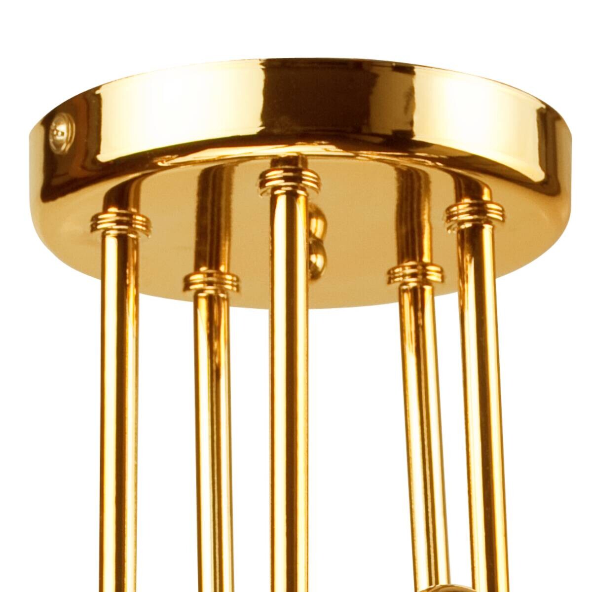 Lamkur Deckenleuchte CAMILLA 36823 gold Stahl H/L: ca. 30x46 cm E27 5 Brennstellen