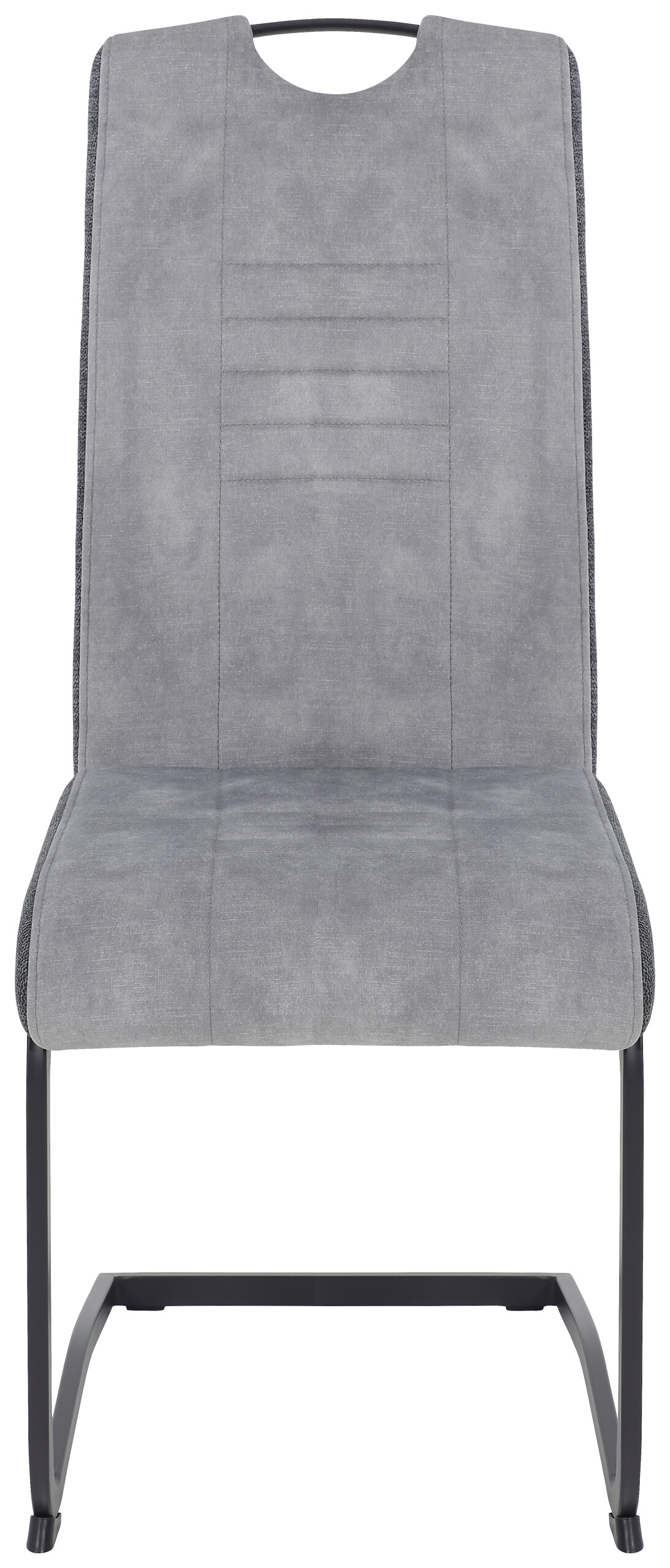 Schwingstuhl Riga, 4er-Set hellgrau Webstoff B/H/T: ca. 44x100x60 cm