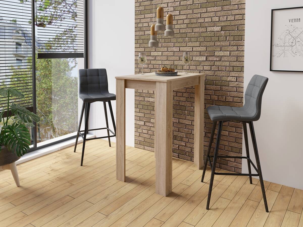 Barhocker SIMONE 2er-Set anthrazit Webstoff B/H/T: ca. 42x103x51 cm