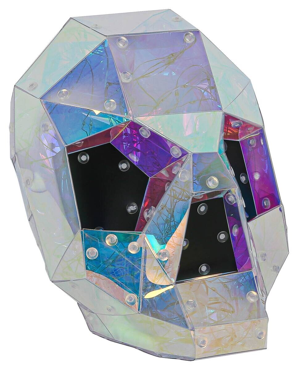 Nolo Tischleuchte Totenkopf transparent B/H/L: ca. 17x17x23 cm