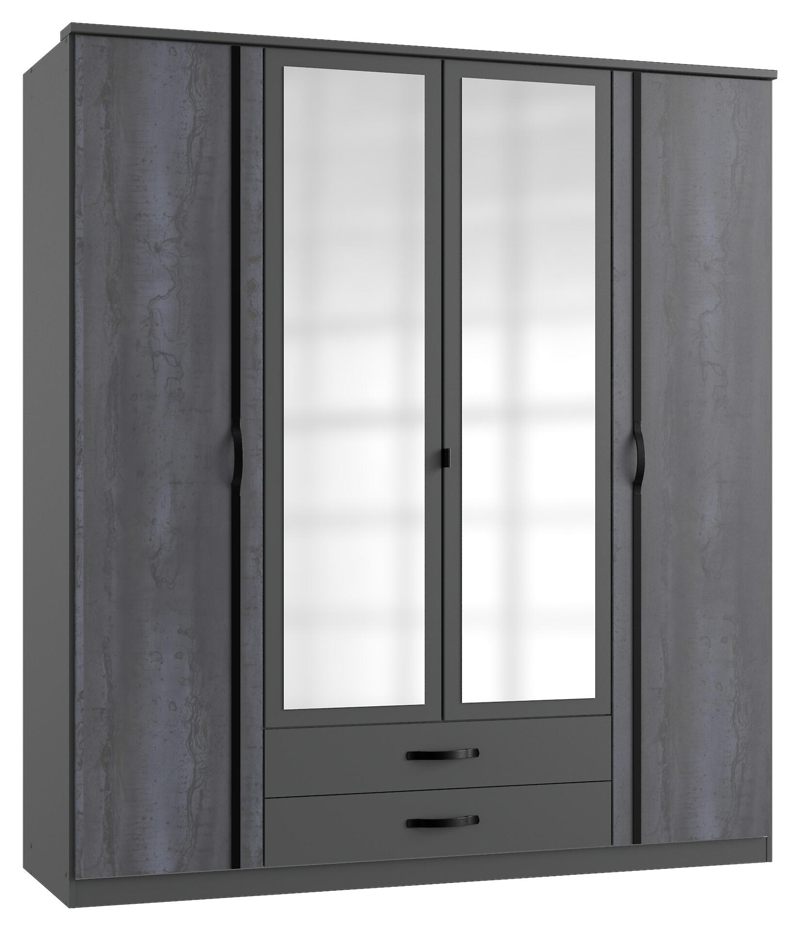 Kleiderschrank Duo2 Digi-Steel Optik Graphit B/H/T: ca. 179x199x58 cm Kleiderschrank Duo2 Digi-Steel Optik Graphit B/H/T: ca. 179x199x58 cm