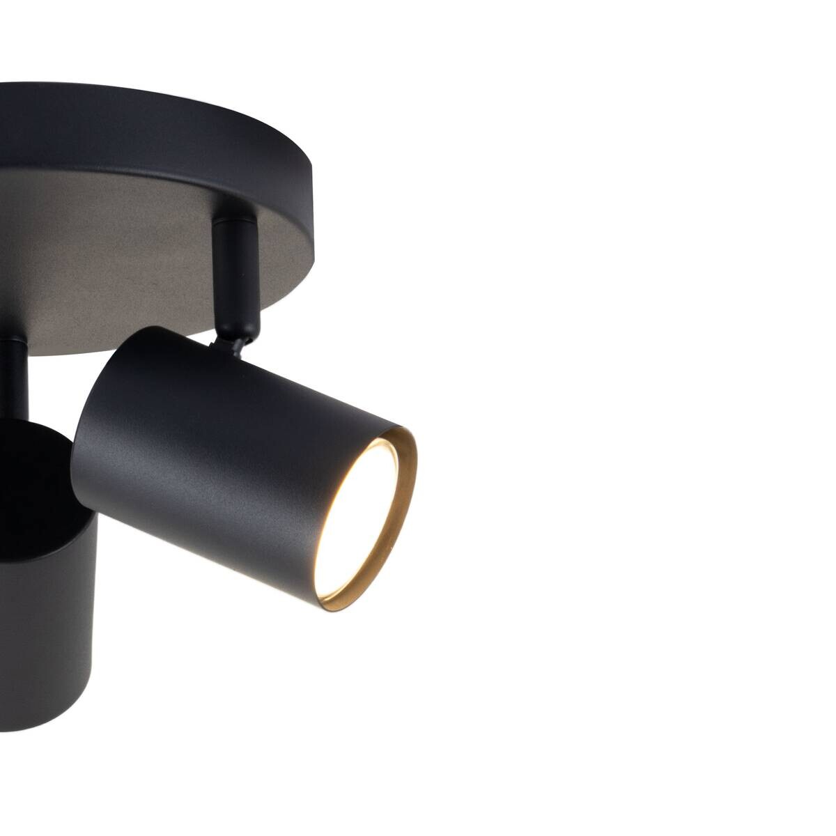 POCOline Spotbalken Thanina schwarz Metall H/D: ca. 12x27,5 cm GU10 3 Brennstellen