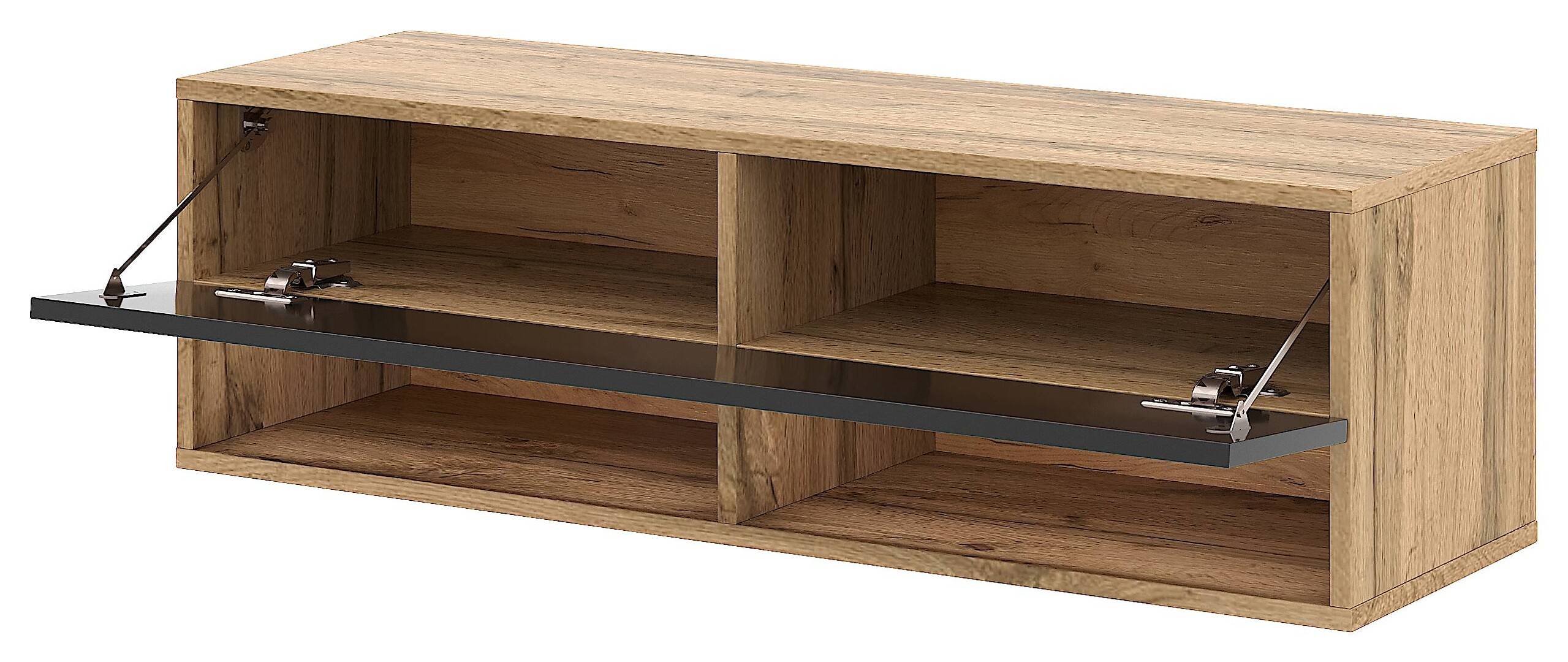 TV-Lowboard TV LOWBOARD DERBY 100 Eiche Wotan Nachbildung schwarz glänzend B/H/T: ca. 100x32,5x31,5 cm