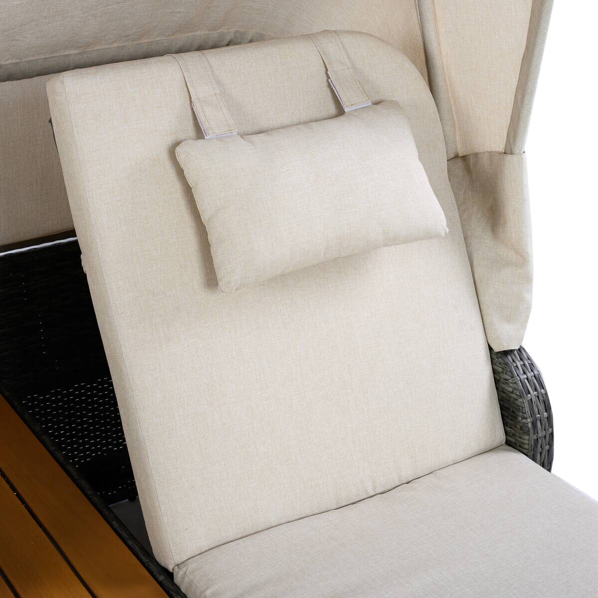 POCOline Gartenliege beige Stahl