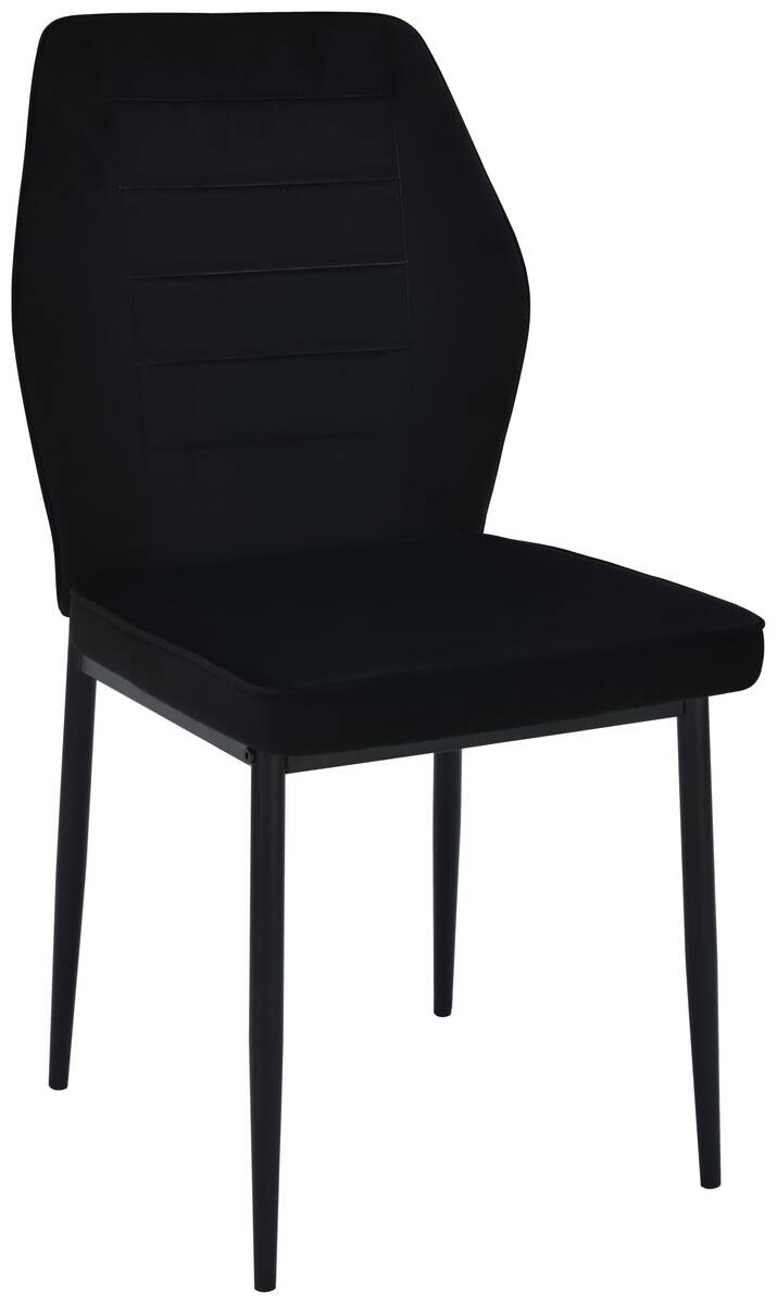 Stuhl Jimmy schwarz Samtoptik B/H/T: ca. 42x87,5x57 cm