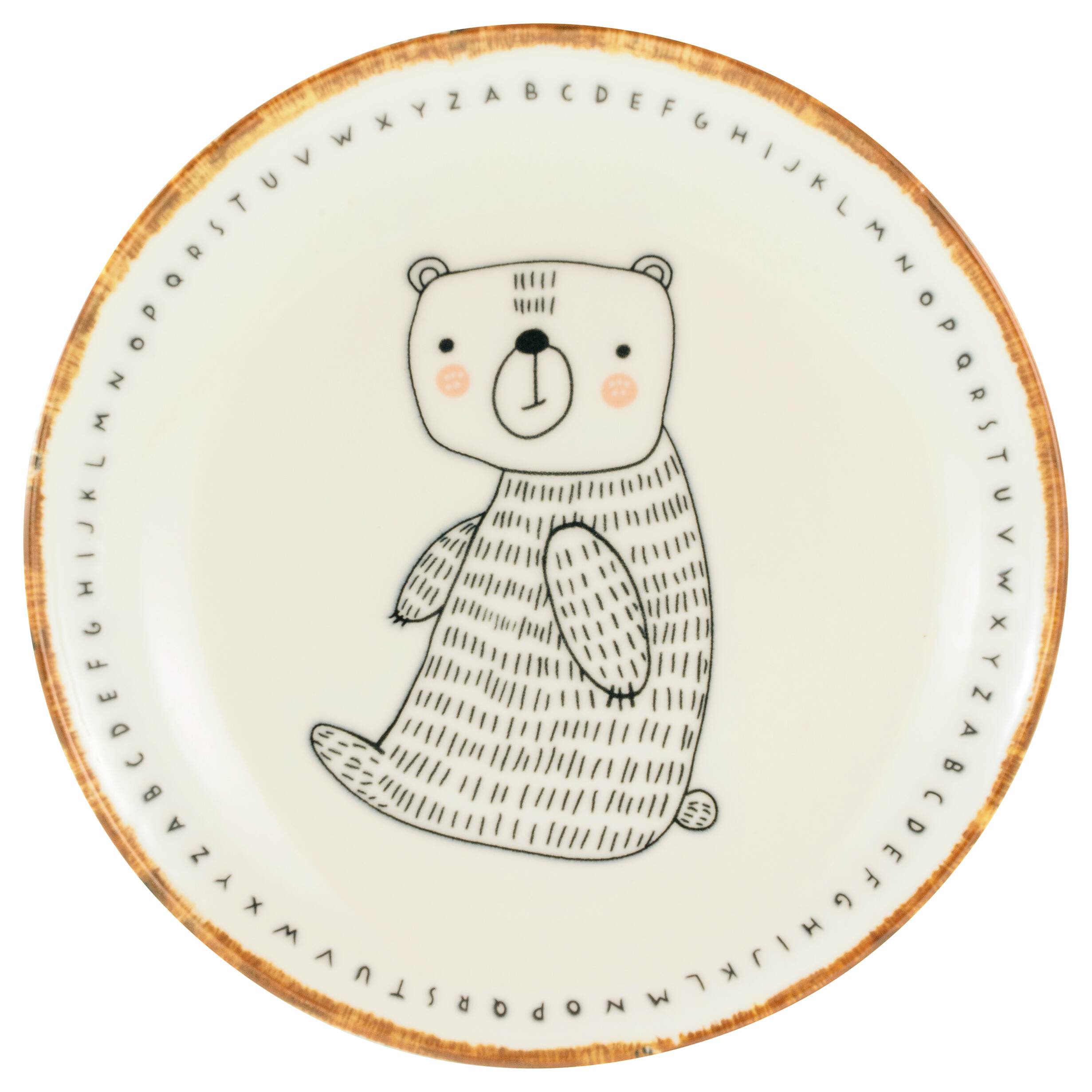 CreaTable Tellerset Freunde des Waldes braun Steinzeug D: ca. 21 cm