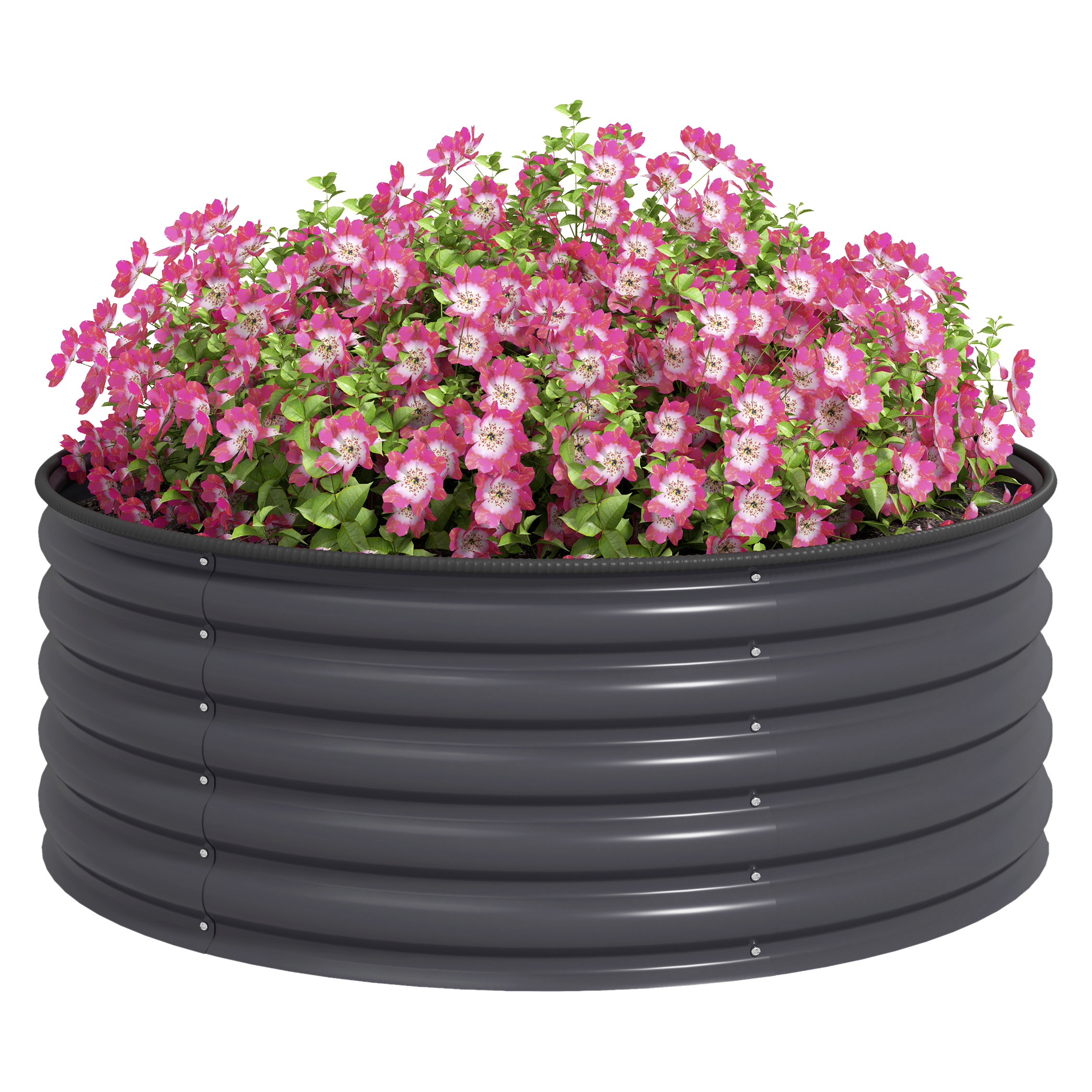 Outsunny Hochbeet dunkelgrau Stahl B/H/L: ca. 120x43x120 cm