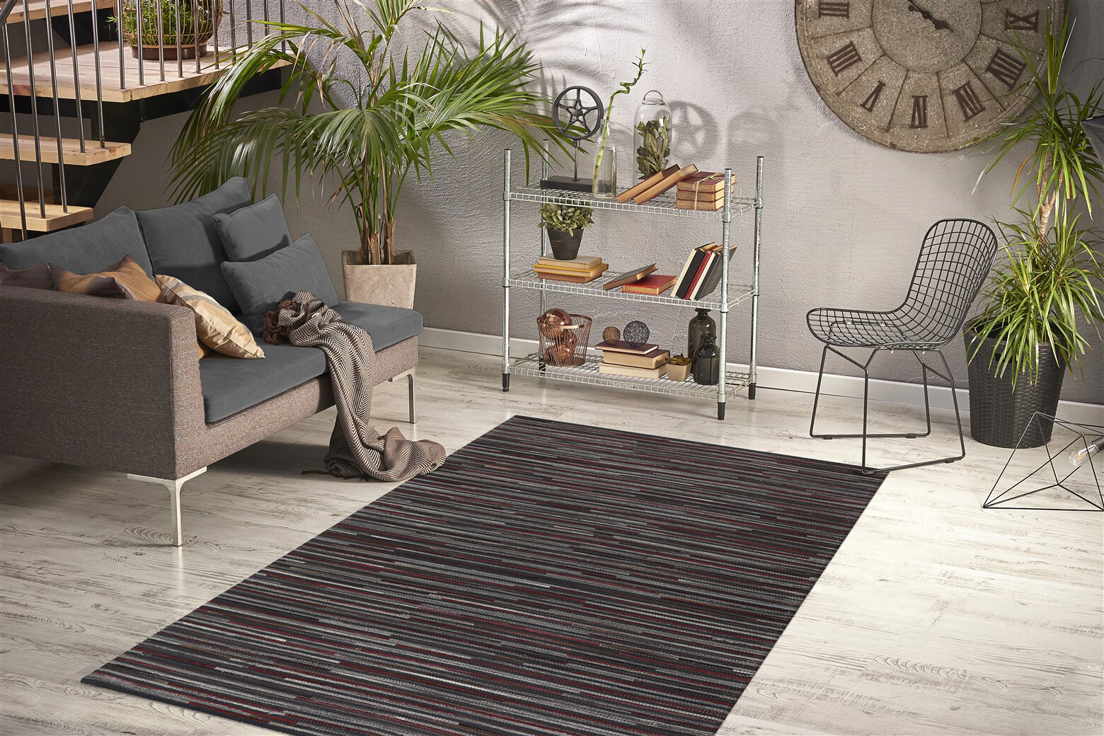 Arte Espina Kurzflorteppich Wild 8023 anthrazit B/L: ca. 170x240 cm