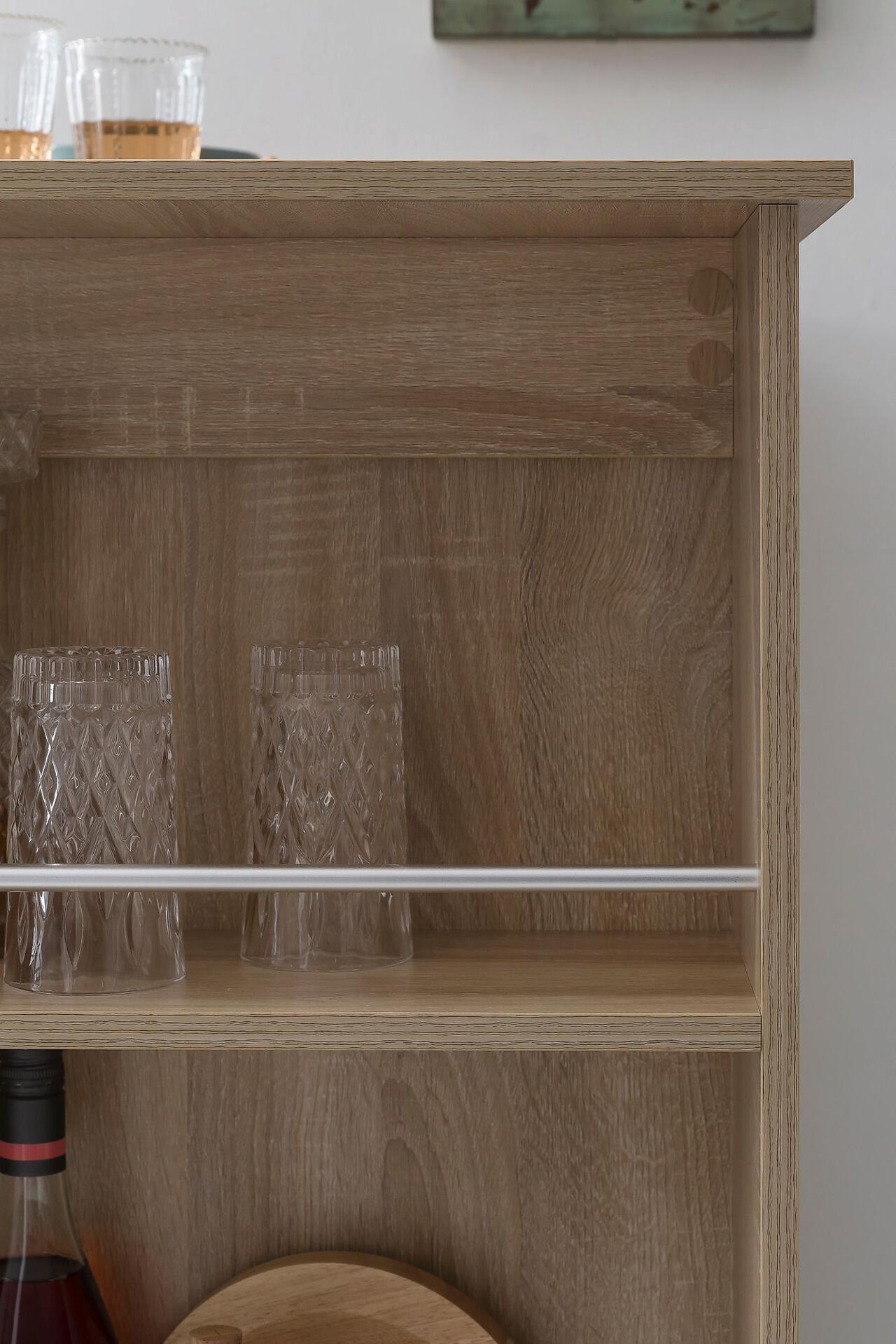 Bartisch Eiche Sonoma Nachbildung Holzwerkstoff B/H/T: ca. 120x107,5x60 cm