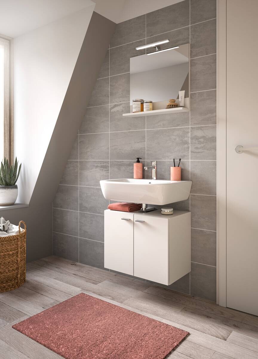 Badezimmer-Set BOSTON weiß B/H/T: ca. 57x186x33 cm