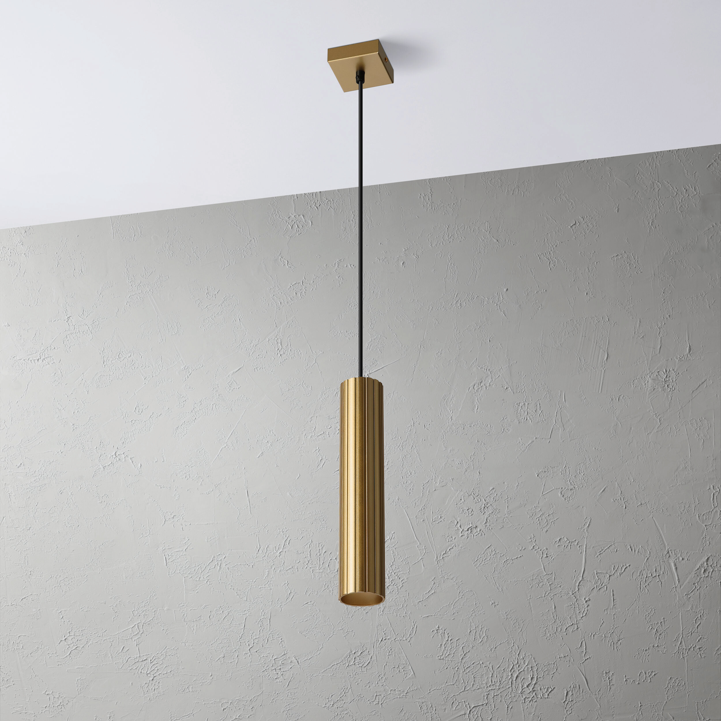 Lamkur Strahler Prisma gold Stahl B/H/L: ca. 6,5x118x6,5 cm 1 Brennstellen