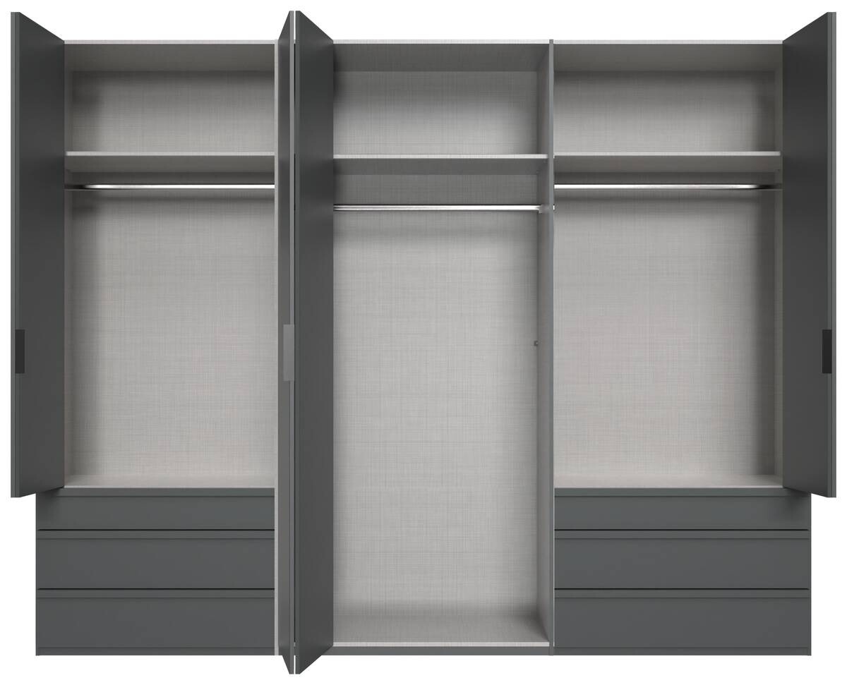 Kleiderschrank Oxford Graphit B/H/T: ca. 300x216x58 cm