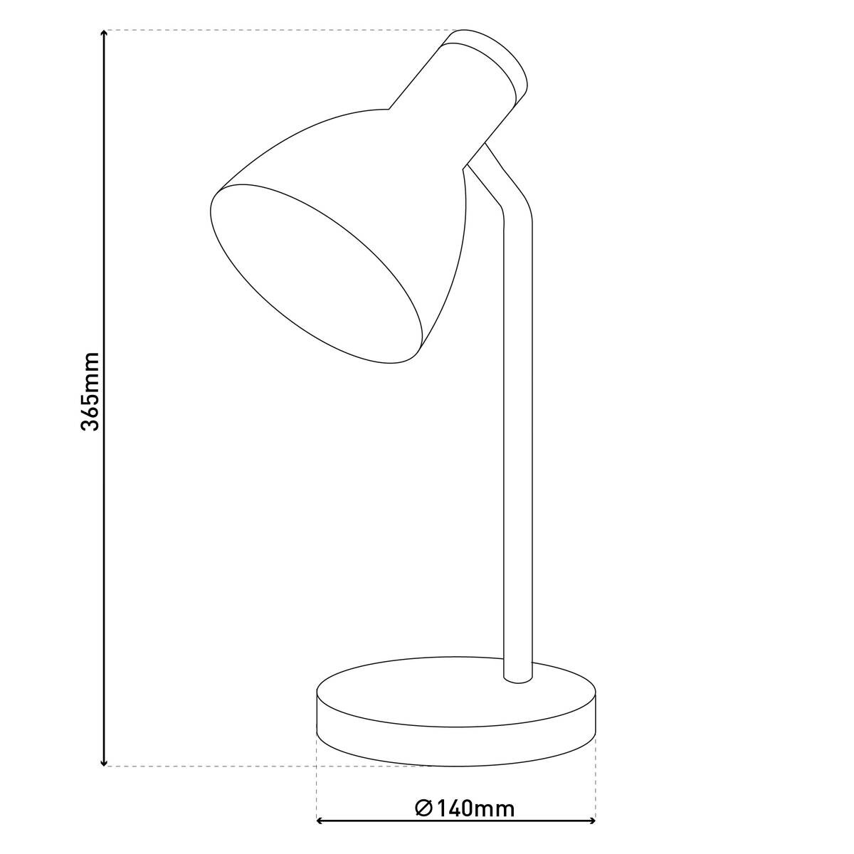 Näve Leuchten Tischleuchte weiß Holz Metall B/H/T/D: ca. 14x36,5x14x14 cm E14 1 Brennstellen