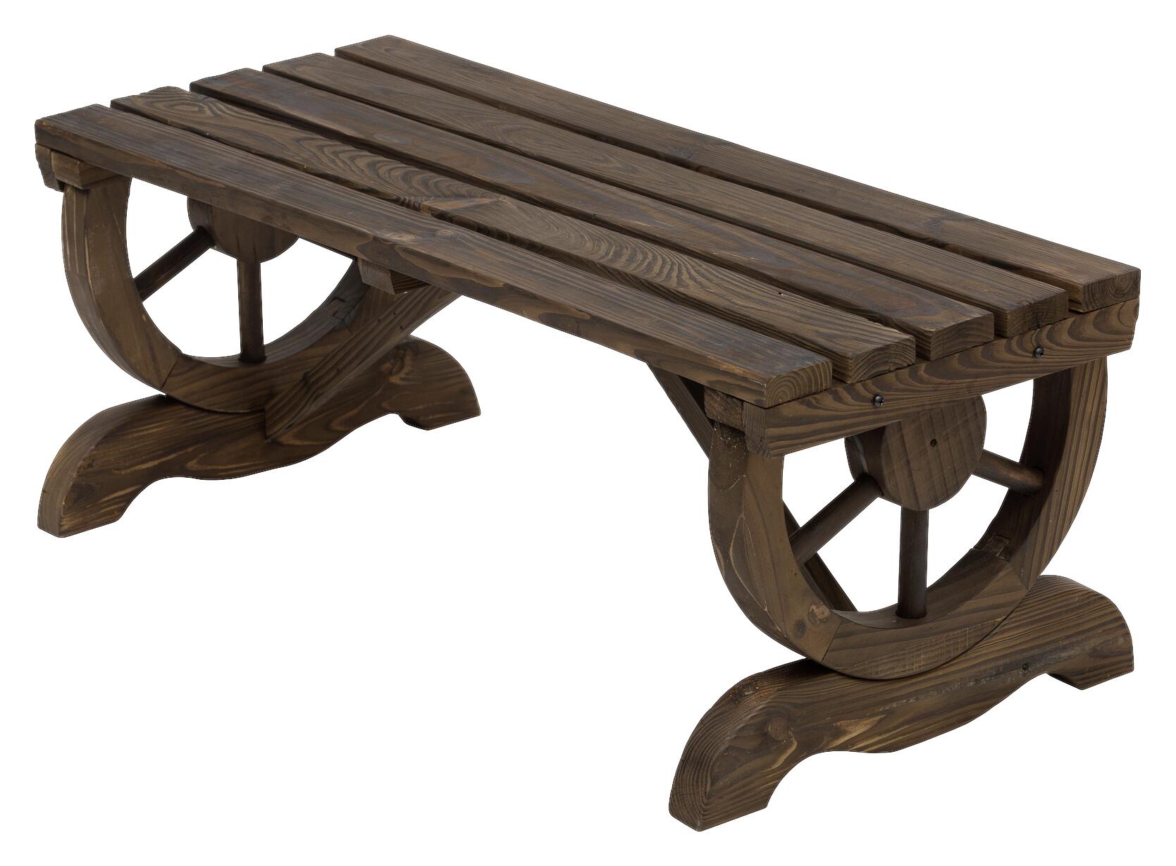 Outsunny Sitzbank braun Holz B/H/T: ca. 105x53x50 cm