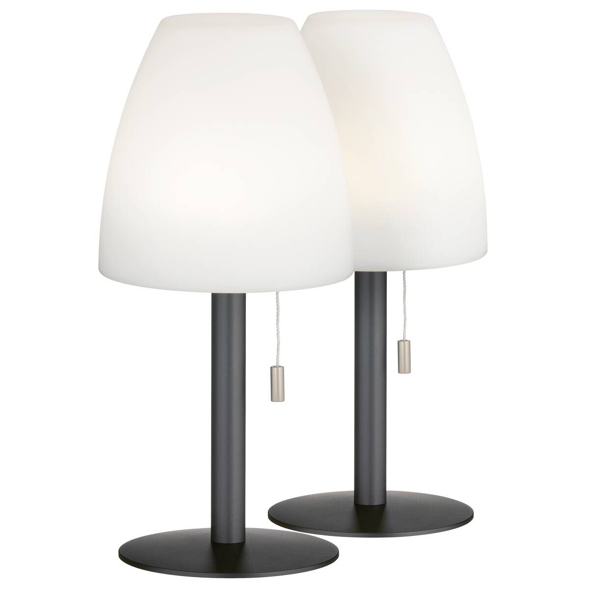 easy! by FHL Tischleuchte 850247 Fiumara anthrazit weiß Metall Kunststoff H/D: ca. 30x14 cm 1 Brennstellen