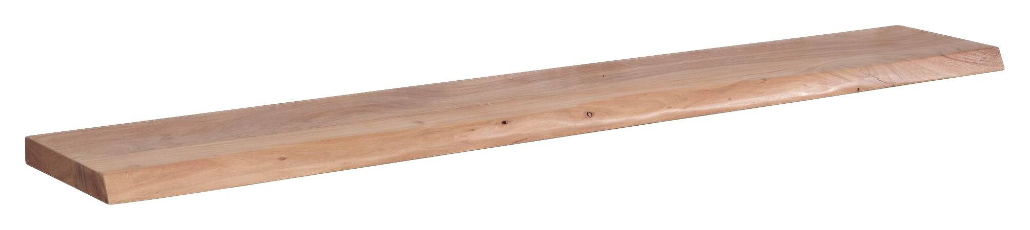 Wandregal braun Holz B/H/T: ca. 160x4x26 cm