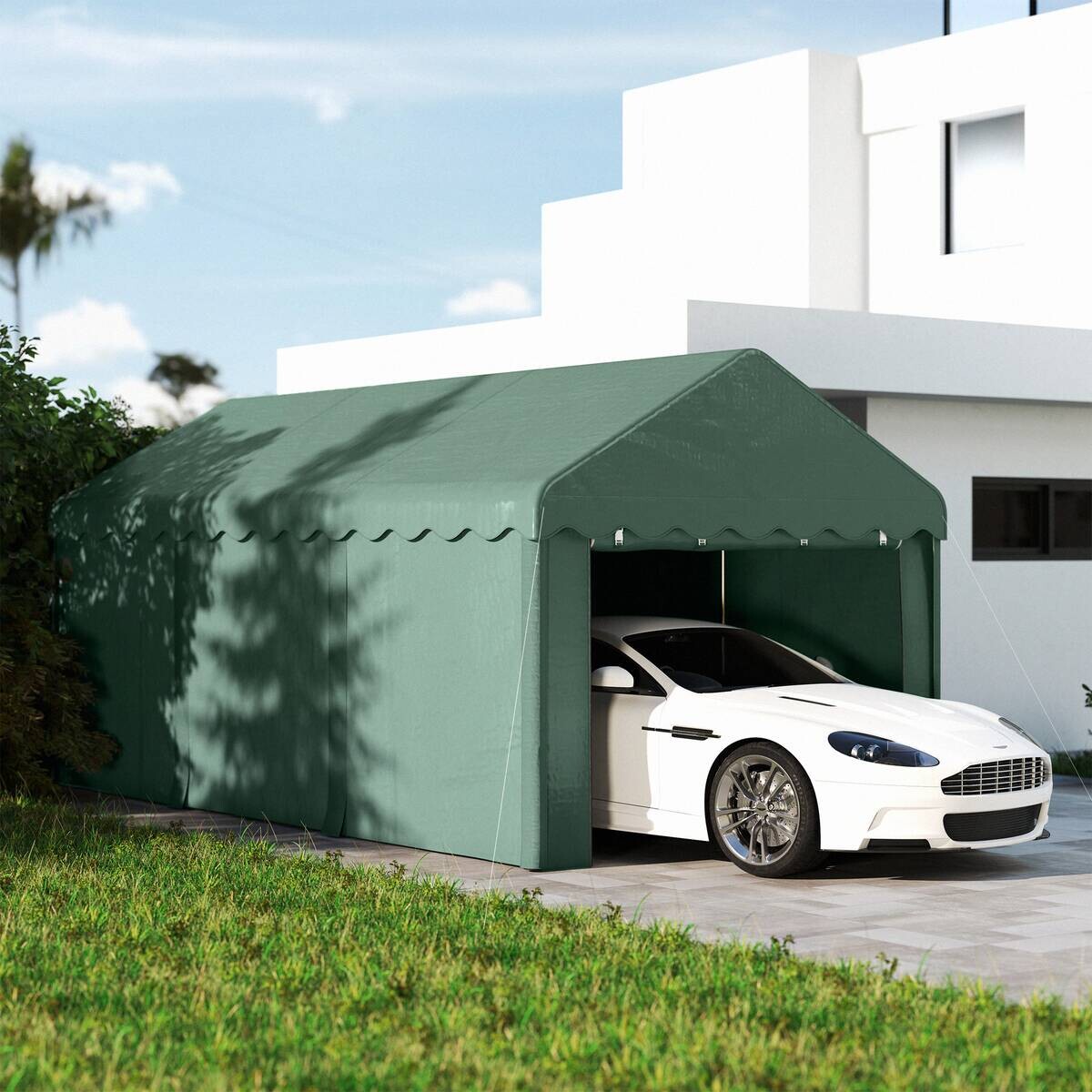 Outsunny Carport B/H/L: ca. 300x280x594 cm