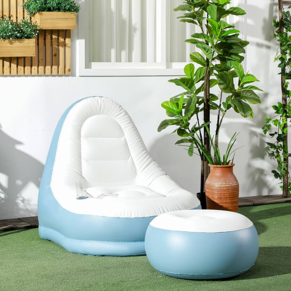 Outsunny Aufblasbarer Sessel B/H/L: ca. 100x87x125 cm