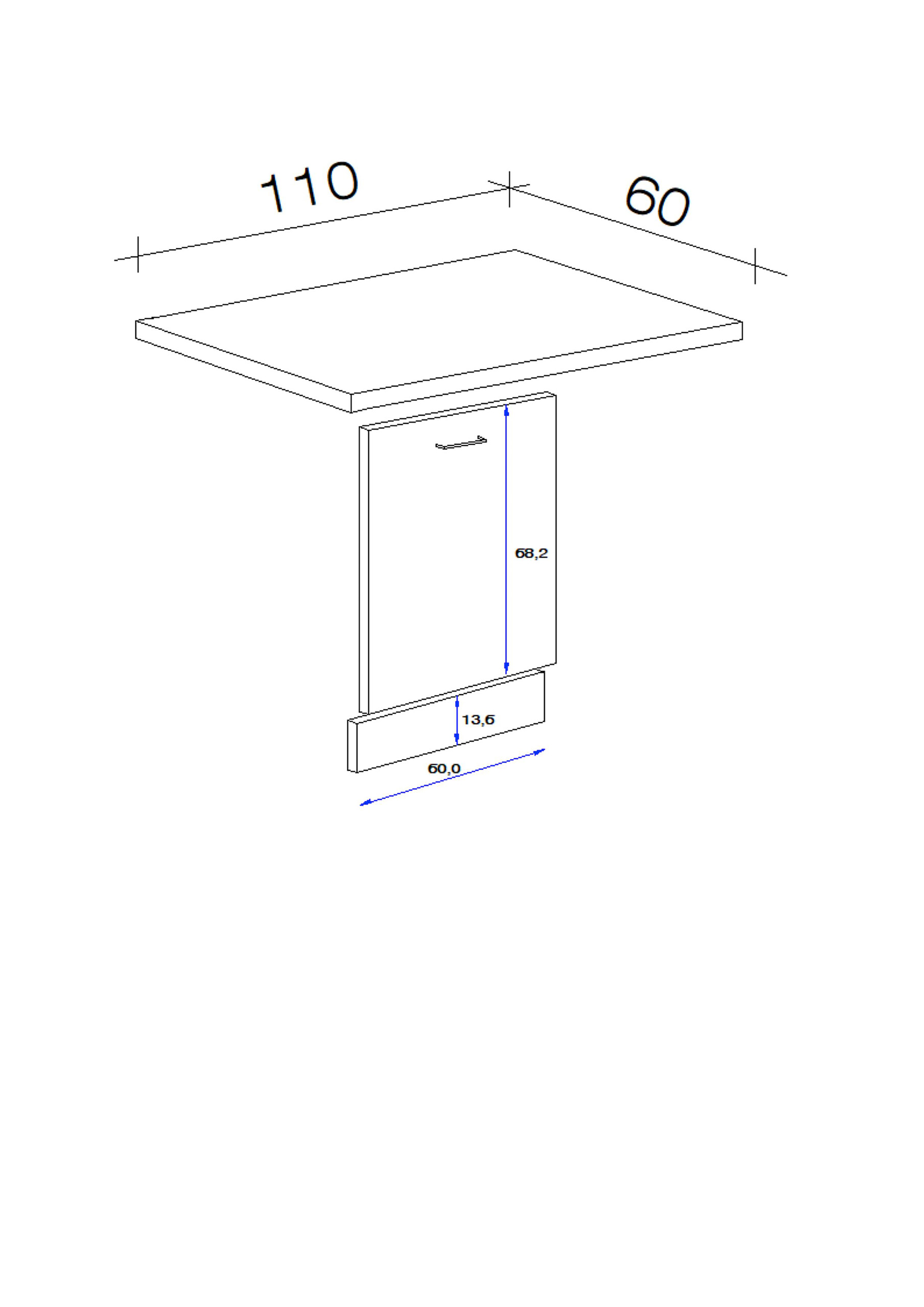Flex-Well Geschirrspüler- Frontset Cara grün B/H/T: ca. 110x85x60 cm Flex-Well Geschirrspüler- Frontset Cara grün B/H/T: ca. 110x85x60 cm