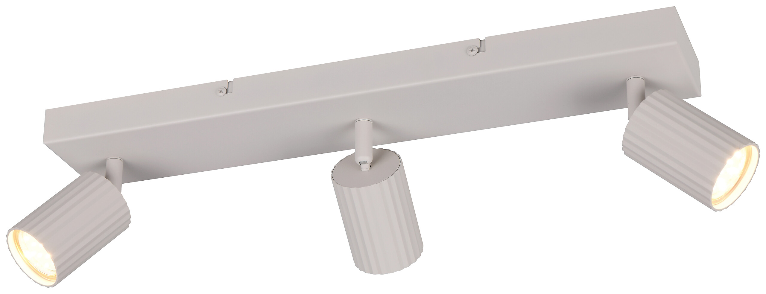 Reality Leuchten Spots Soka grau Metall B/H/L: ca. 50x14,5x9 cm GU10 3 Brennstellen