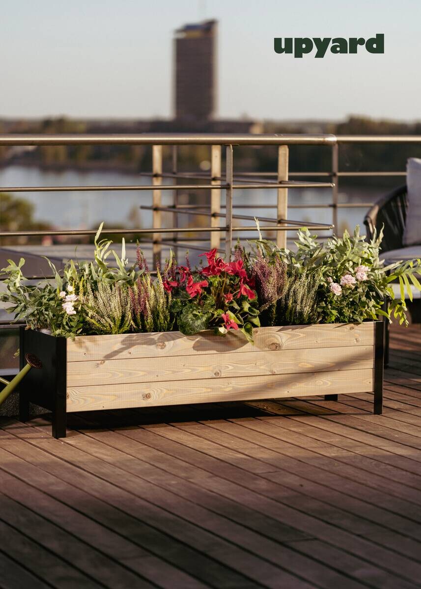 UPYARD Hochbeet MODERN grau Holz B/H/L: ca. 36x32x118 cm