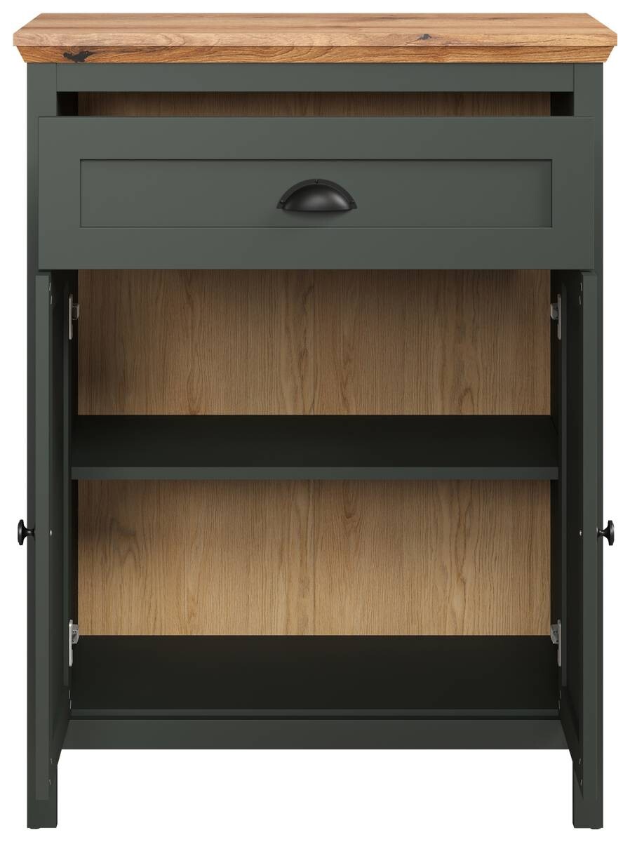 Kommode Stanton tannengrün Eiche Evoke Coast Nachbildung B/H/T: ca. 77x102x39 cm