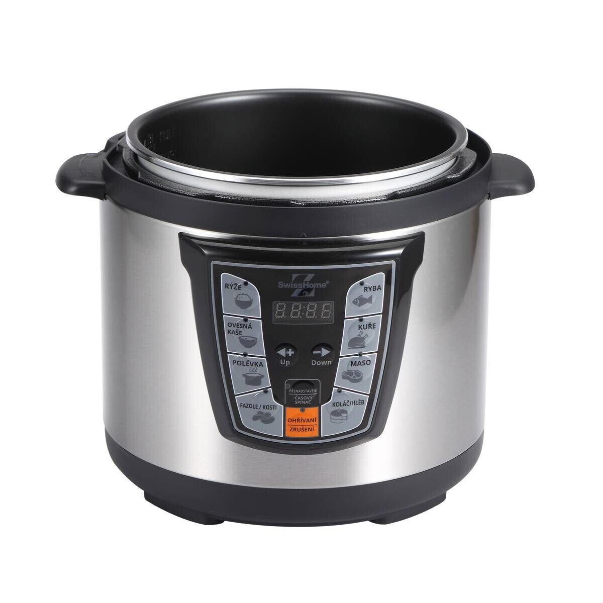 SWISS HOME Schnellkochtopf LOW COOKER schwarz Edelstahl