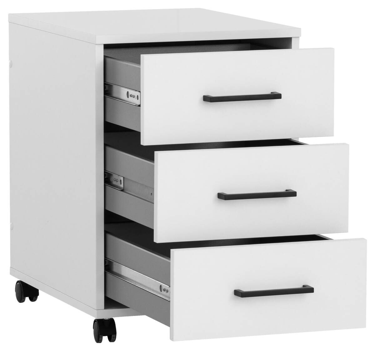 Rollcontainer Ruby weiß matt B/H/T: ca. 40,1x57x50 cm