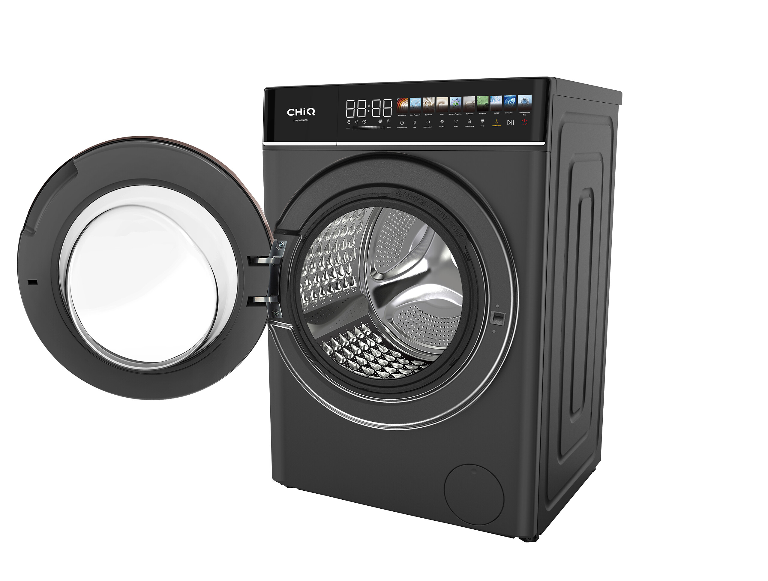 ChiQ Waschmaschine PO10WMADB grau B/H/T: ca. 60x84,7x57,7 cm